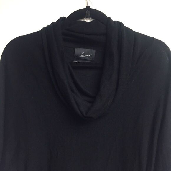 LINE THE LABEL KNITWEAR Cashmere Cowl Neck Dolman Sleeve Sweater Black S - Picture 2 of 8